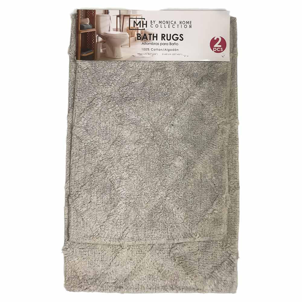 Alfombra de Baño Monica Home 2 Piezas - Gris Claro