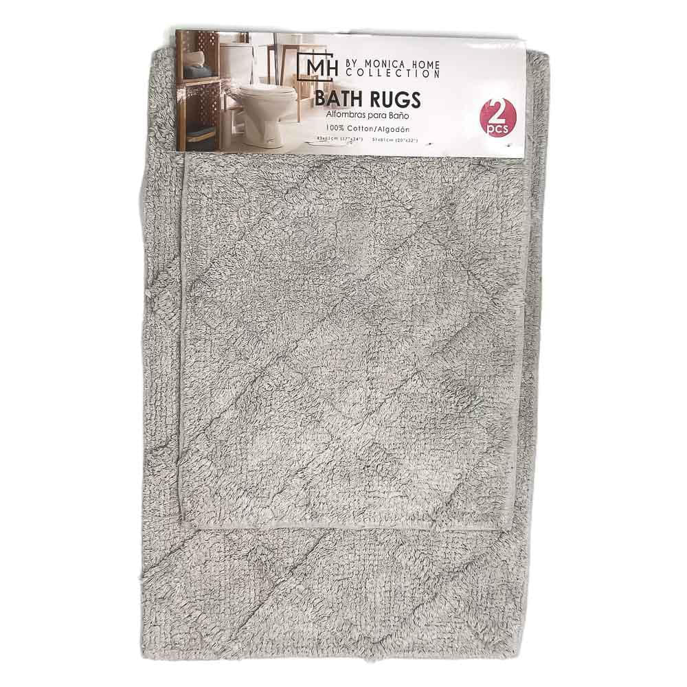 Alfombra de Baño Monica Home 2 Piezas - Gris Claro