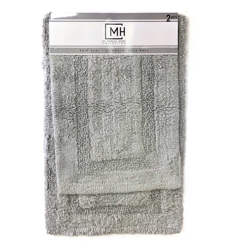 Alfombra de Baño Monica Home 2 Piezas - Gris
