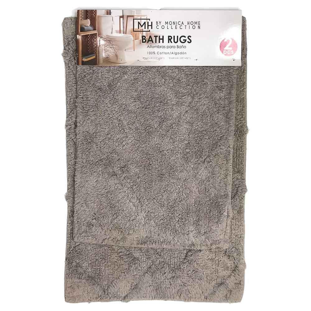 Alfombra de Baño Monica Home 2 Piezas - Gris Oscuro