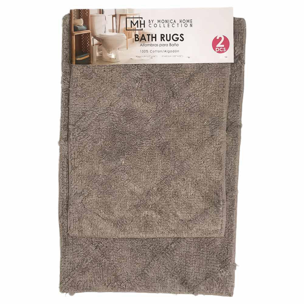Alfombra de Baño Monica Home 2 Piezas - Gris Oscuro
