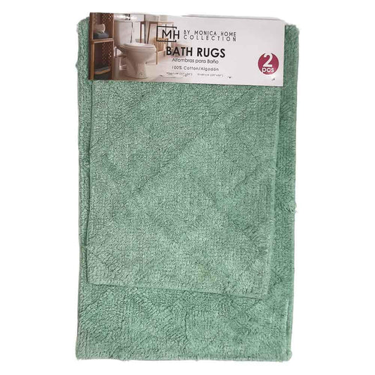 Alfombra de Baño Monica Home 2 Piezas - Verde Claro