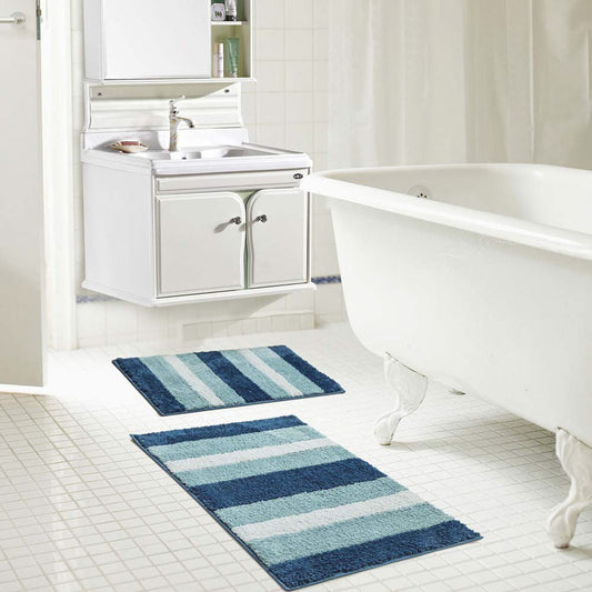 Alfombra De Baño Rt Designer 2 Piezas - Azul Marino