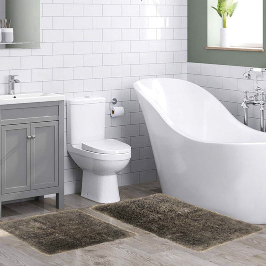 Alfombra De Baño Rt Designer 2 Piezas - Gris Oscuro