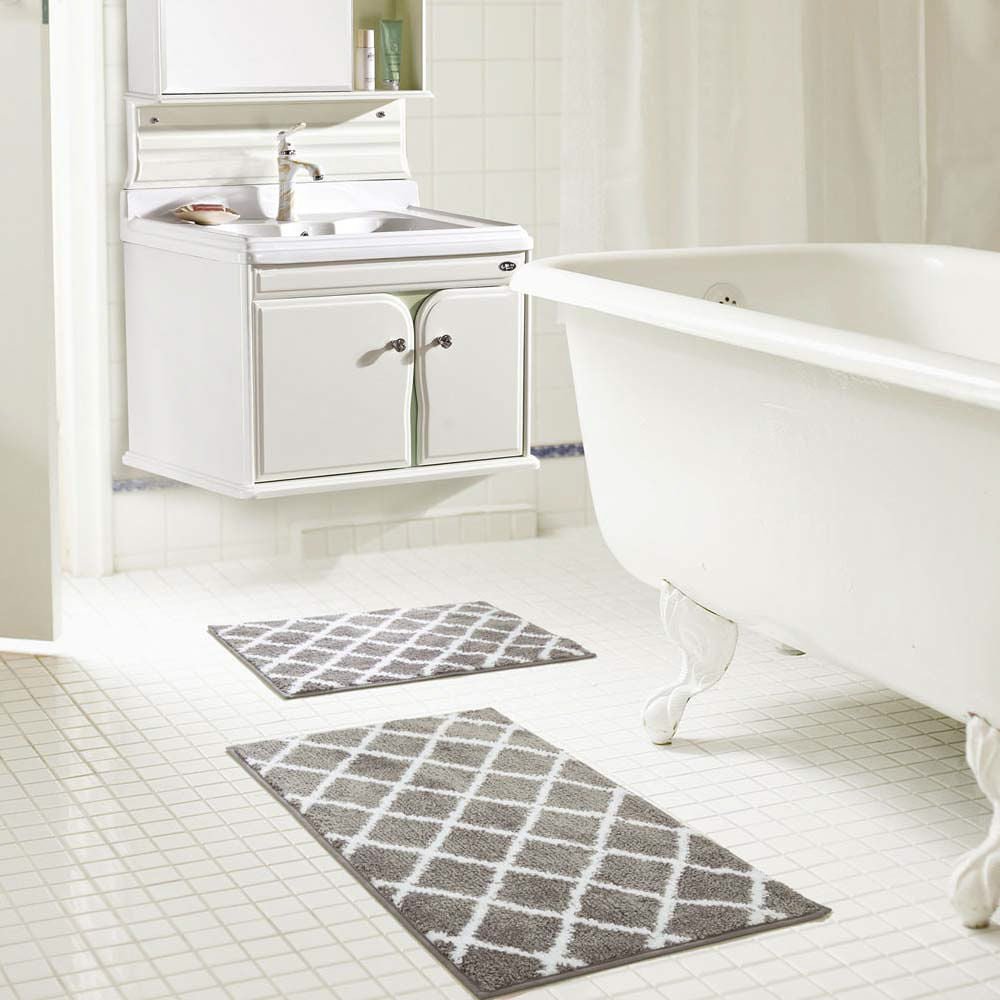 Alfombra De Baño Rt Designer 2 Piezas - Gris