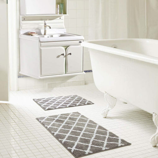 Alfombra De Baño Rt Designer 2 Piezas - Gris
