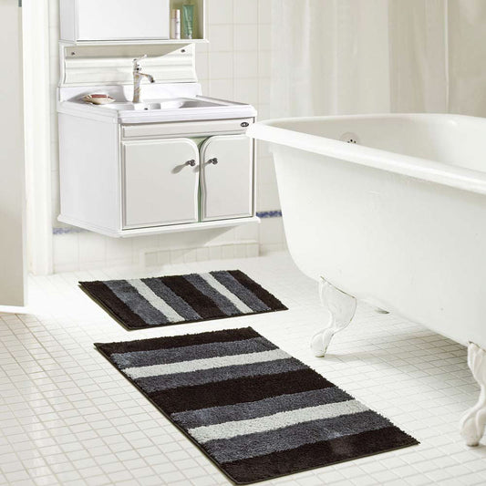 Alfombra De Baño Rt Designer 2 Piezas - Negro