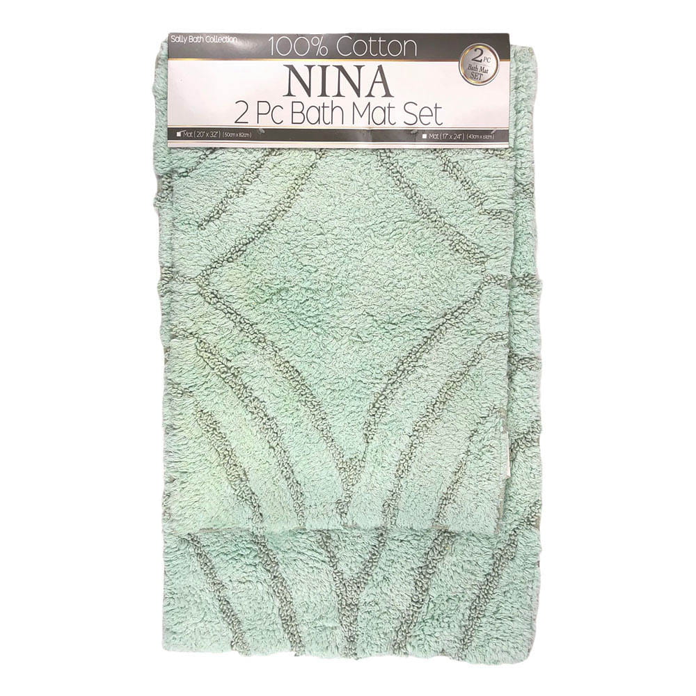 Alfombra de Baño Sally Textile 2 Piezas - Menta