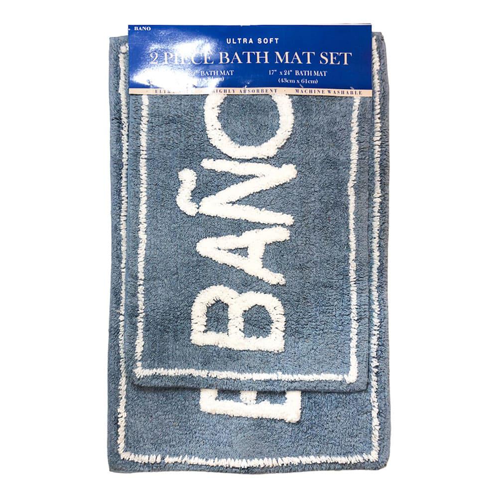 Alfombra de Baño vivatex Cotton Set 2Pz - Azul Claro