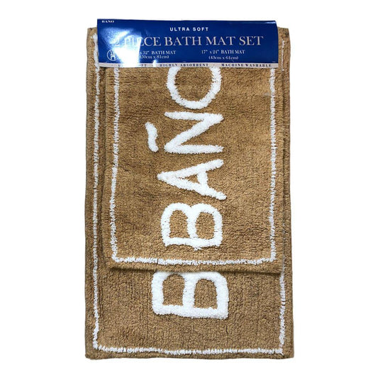 Alfombra de Baño vivatex Cotton Set 2Pz - Dorado