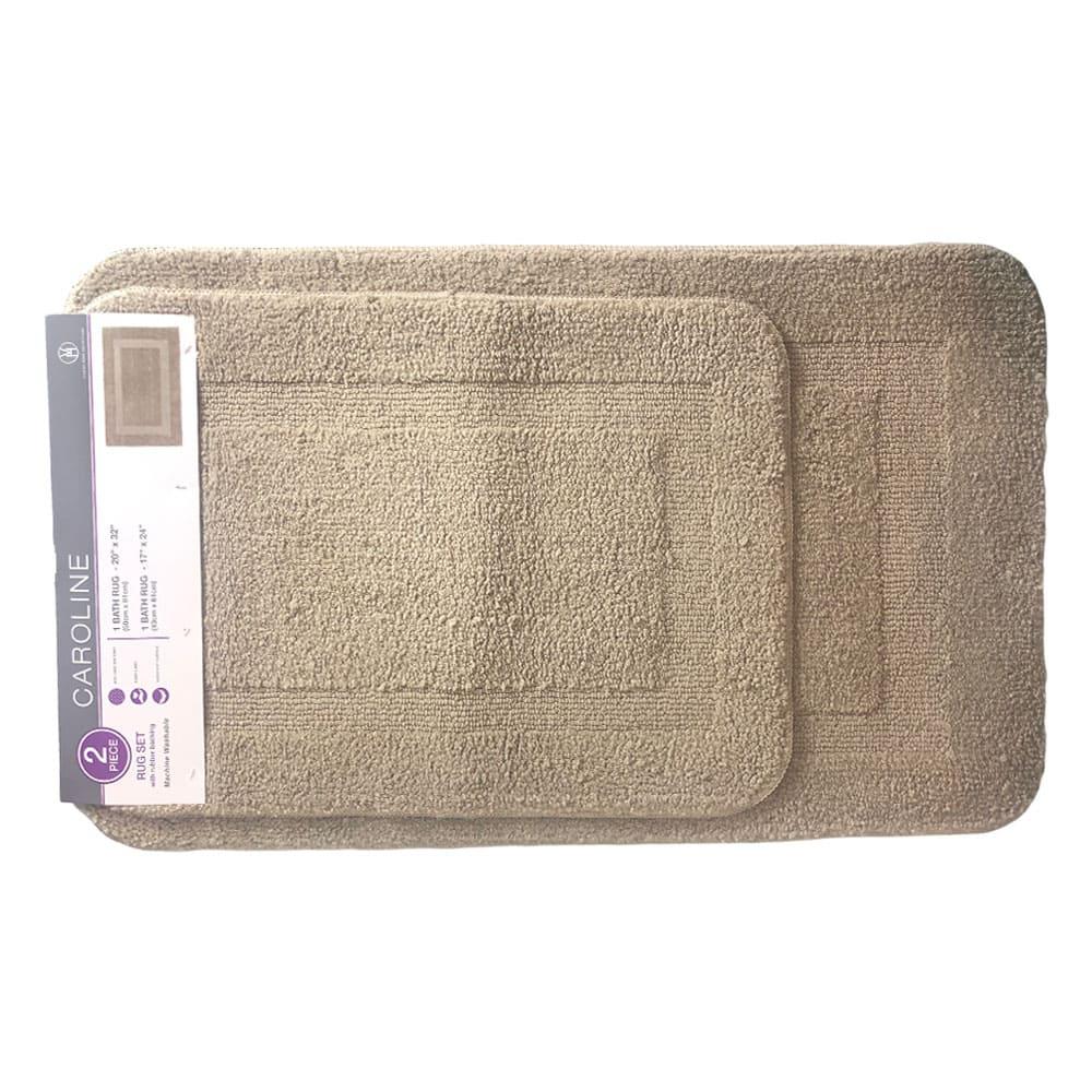 Alfombra de Baño Vivatex Modelo Caroline 2pza - Beige