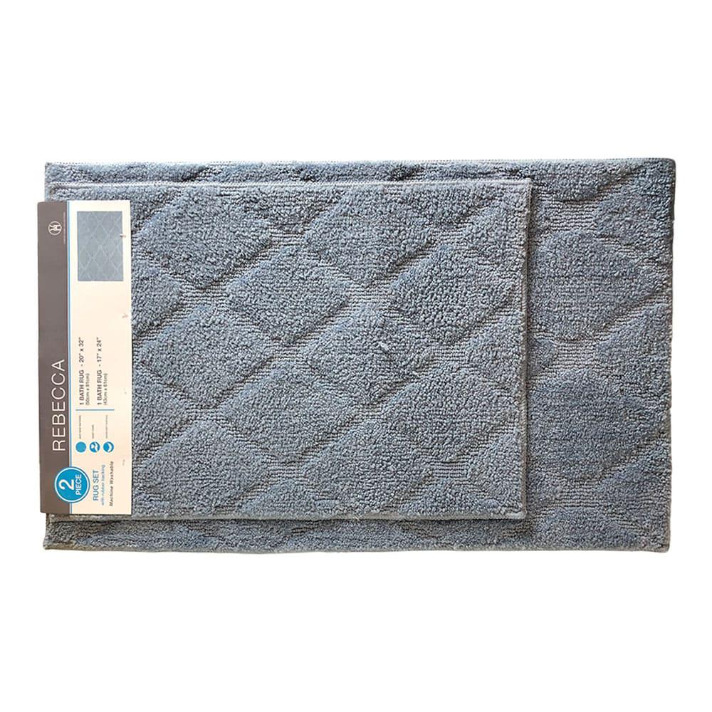 Alfombra de Baño Vivatex Modelo Rebecca 2Pza - Azul Claro