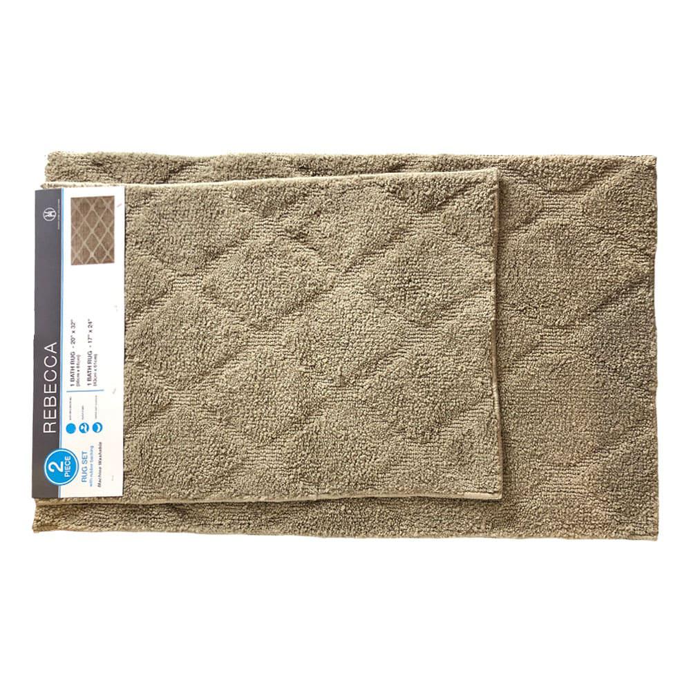 Alfombra de Baño Vivatex Modelo Rebecca 2Pza - Beige