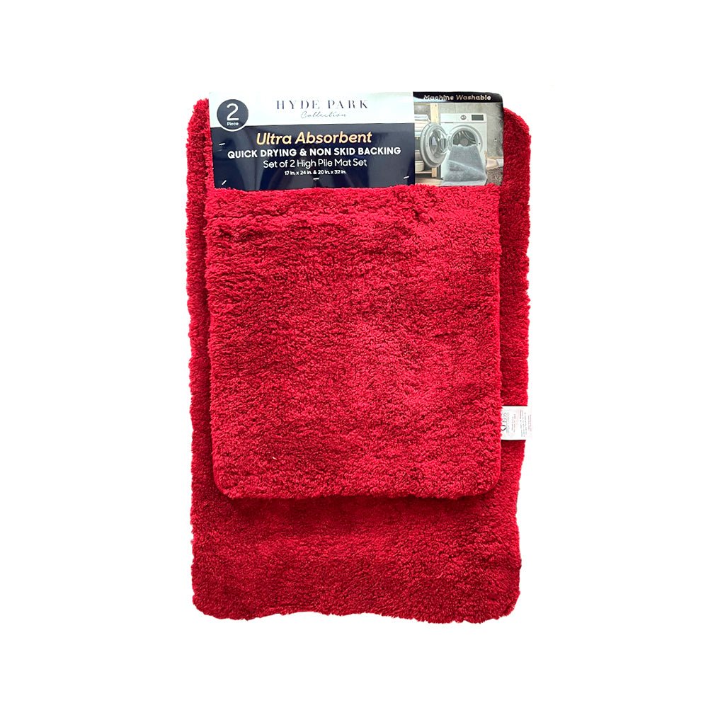 Alfombra Para Baño Camden Rt Designer de 2 Piezas - Roja - Rt Designer - Titan.com.pa - 196210056323