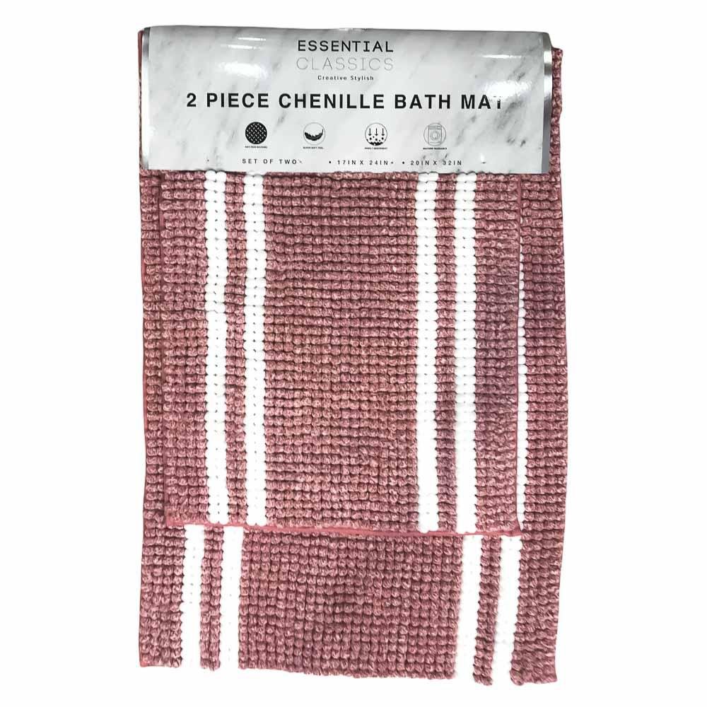 Alfombra Para Baño Estex Celine de 2 Piezas - Coral Claro