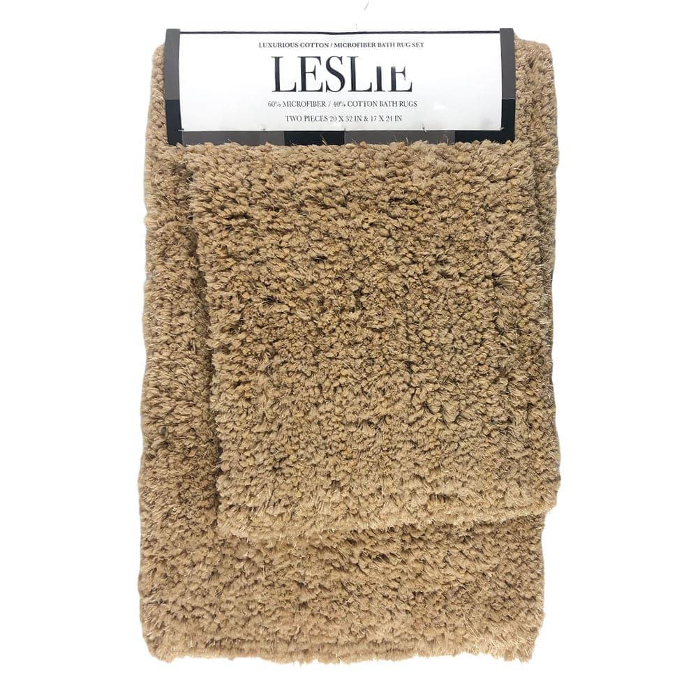 Alfombra Para Baño Popular Bath Leslie 17" x 24" 2 Piezas - Camel