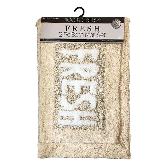 Alfombra Para Baño Sally Textile Fresh 2 Piezas - Beige