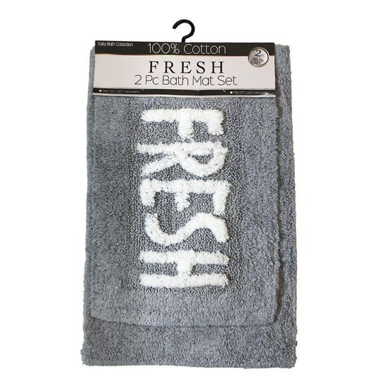 Alfombra Para Baño Sally Textile Fresh 2 Piezas - Gris Claro