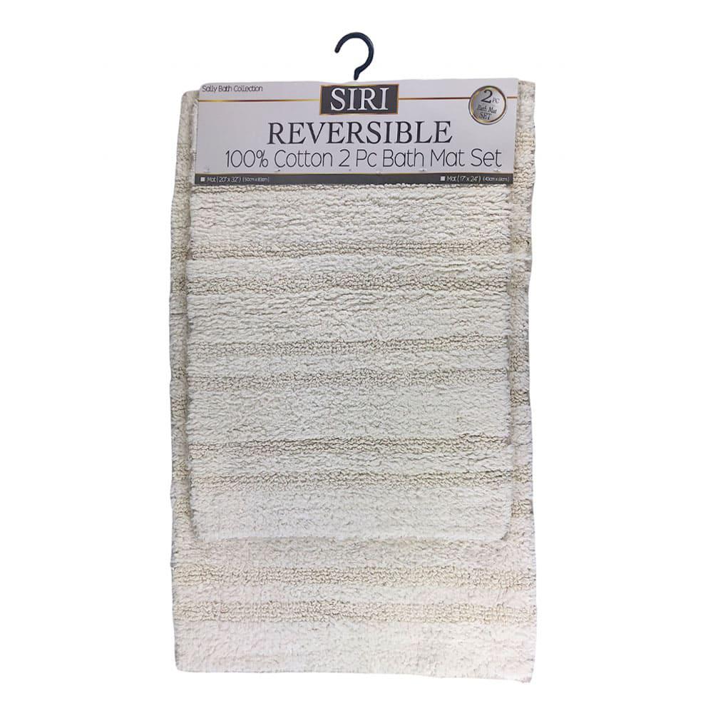 Alfombra Para Baño Sally Textile Siri de 2 Piezas - Marfil
