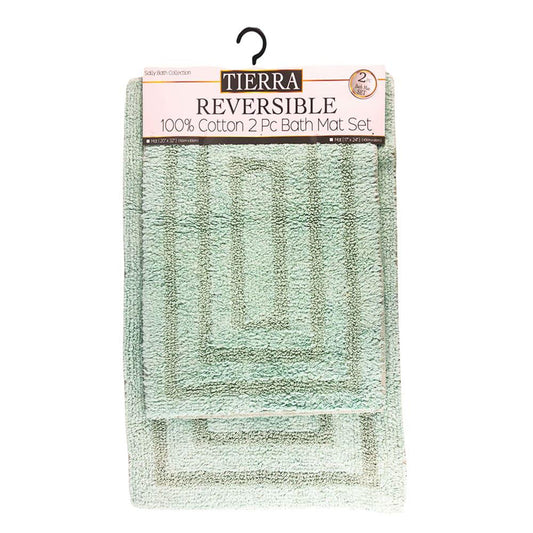 Alfombra Para Baño Sally Textile Tierra 2 Piezas - Verde Claro