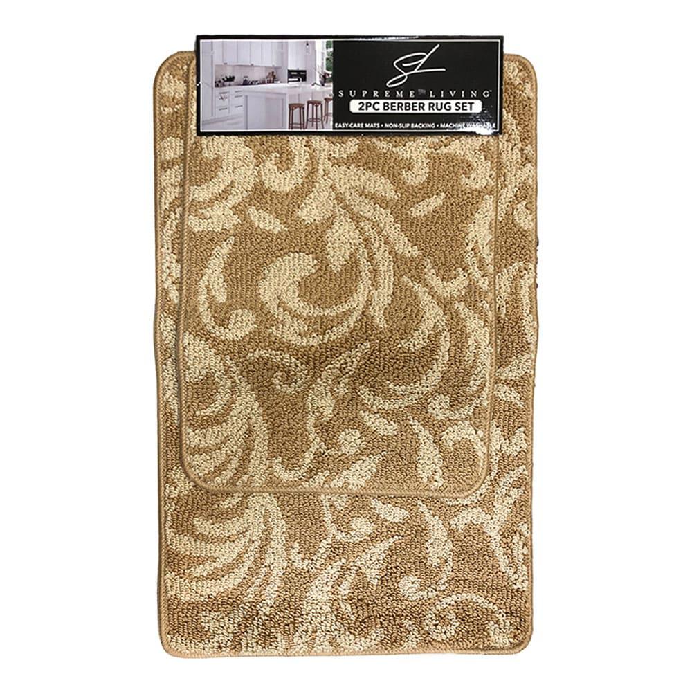 Alfombra Para Baño Supreme 2 Piezas - Trigo