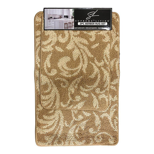 Alfombra Para Baño Supreme 2 Piezas - Trigo