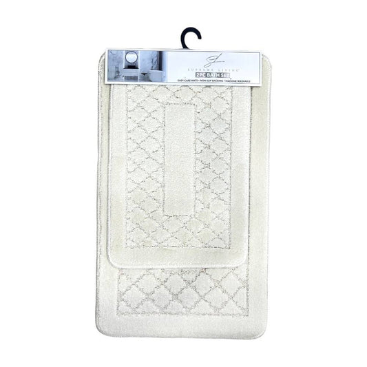 Alfombra Para Baño Supreme Living Sofia 2 Piezas - Beige
