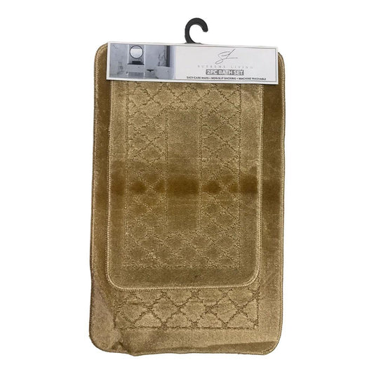 Alfombra Para Baño Supreme Living Sofia 2 Piezas - Dorado