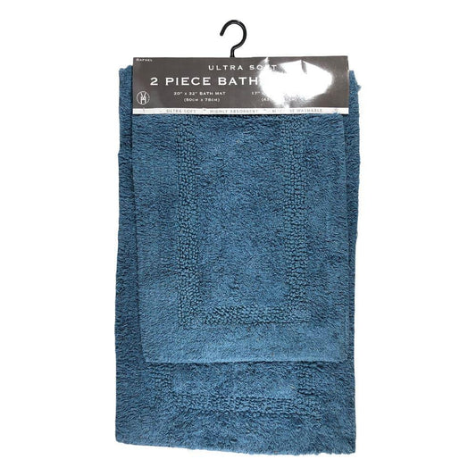 Alfombra Para Baño Vivatex Raphael 2 Piezas - Turquesa Azulado