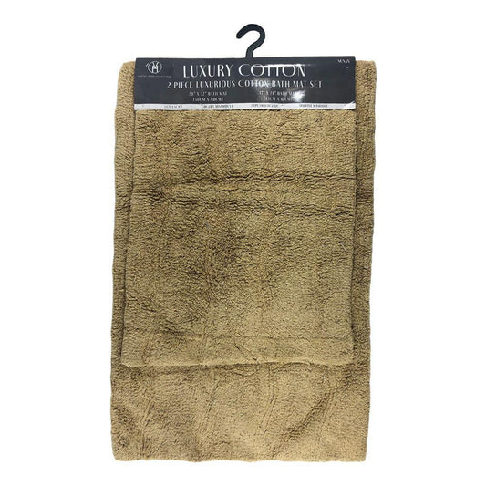 Alfombra Para Baño Vivatex Susan 2 Piezas - Camel
