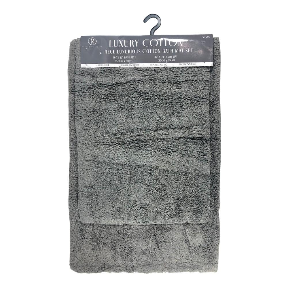 Alfombra Para Baño Vivatex Susan 2 Piezas - Gris