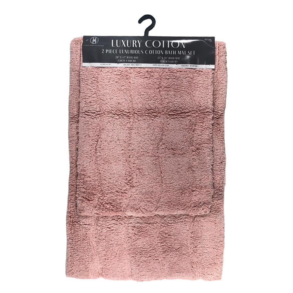 Alfombra Para Baño Vivatex Susan 2 Piezas - Rosa Claro