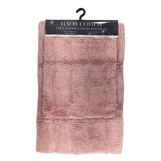 Alfombra Para Baño Vivatex Susan 2 Piezas - Rosa Claro