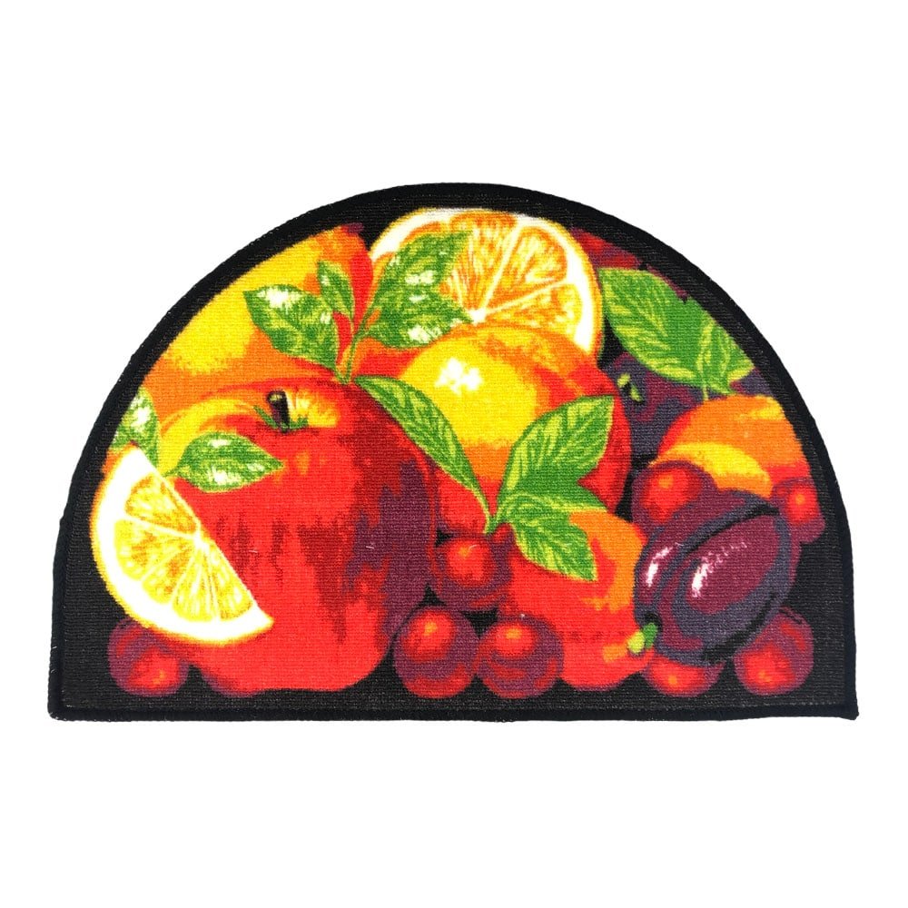 Alfombra Para Cocina Home Elegance Orange Punch Media Luna 16" x 24" - Chocolate oscuro