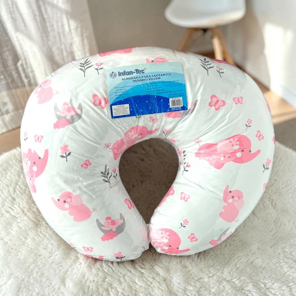 Almohada de Lactancia Infan-Tec Para Bebe-Niña / Estampado Elefante - Infan-Tec - Titan.com.pa - 7453137145947