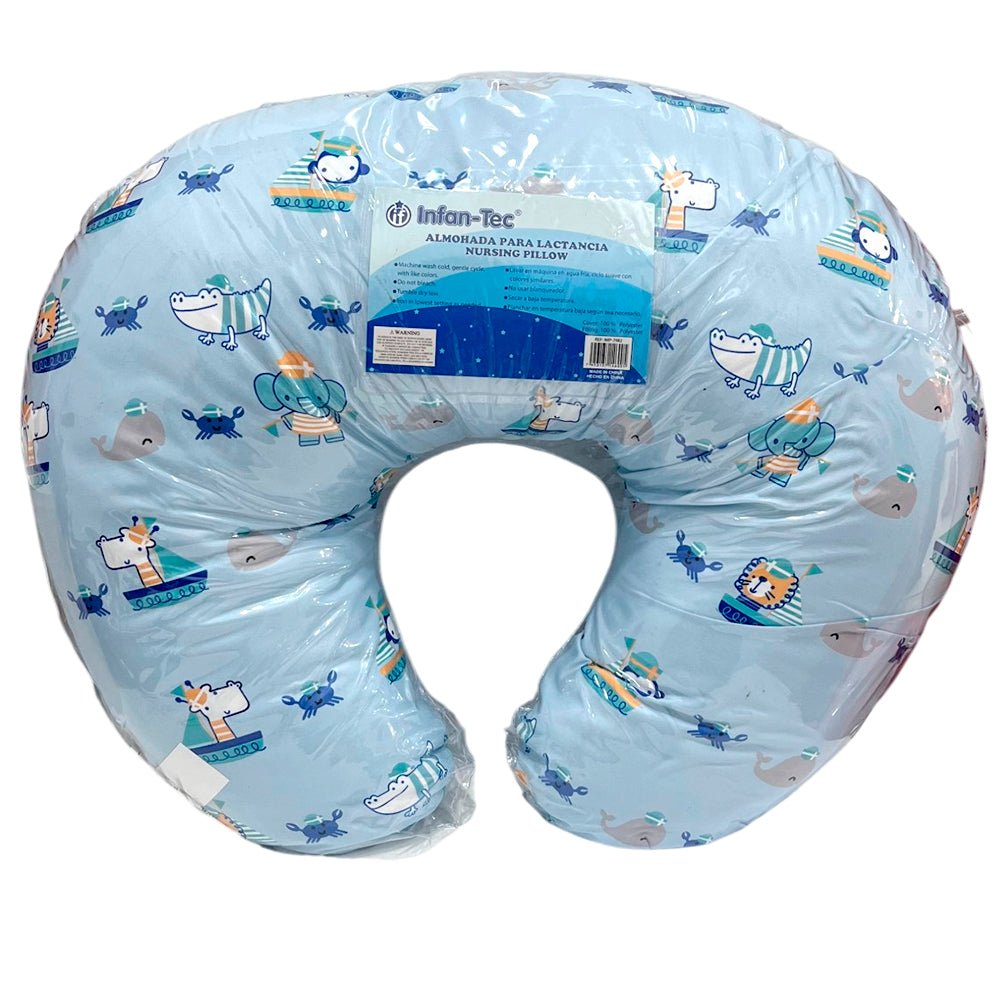 Almohada de Lactancia Infan-Tec Para Bebé-Niño / Celeste Estampada - Infan-Tec - Titan.com.pa - 7453137146005