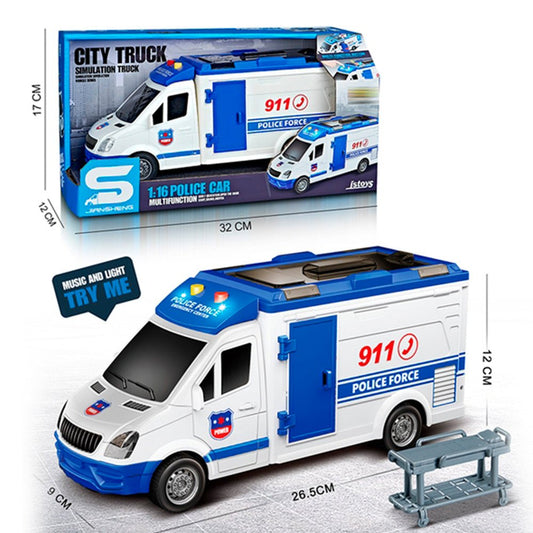 Ambulancia 1.16 C/Sonido Police Force - Jstoys - Titan.com.pa - 2100000854974