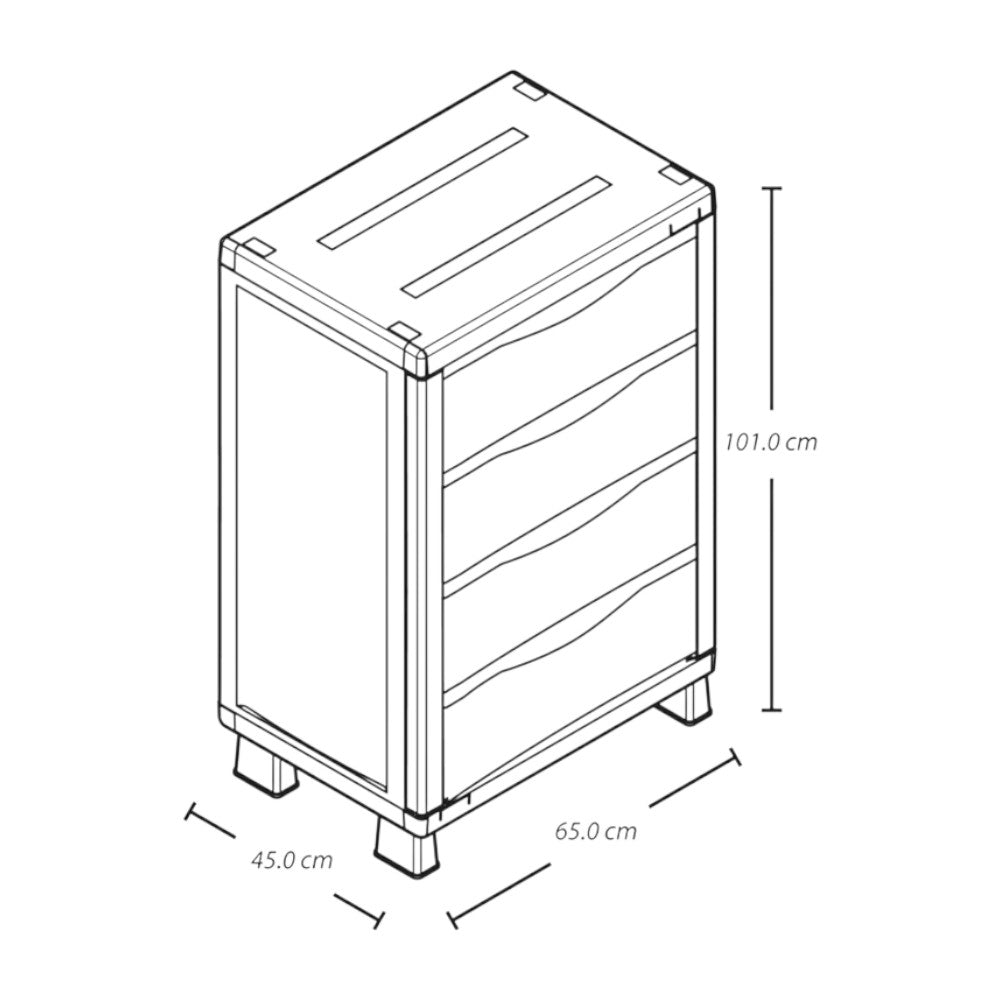 Armario Cajonero Rimax / Textura Rattan / Taupe - Rimax - Titan.com.pa - 7705152103717