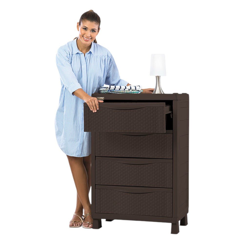 Armario Cajonero Rimax / Textura Rattan / Wengue - Rimax - Titan.com.pa - 7705152075106