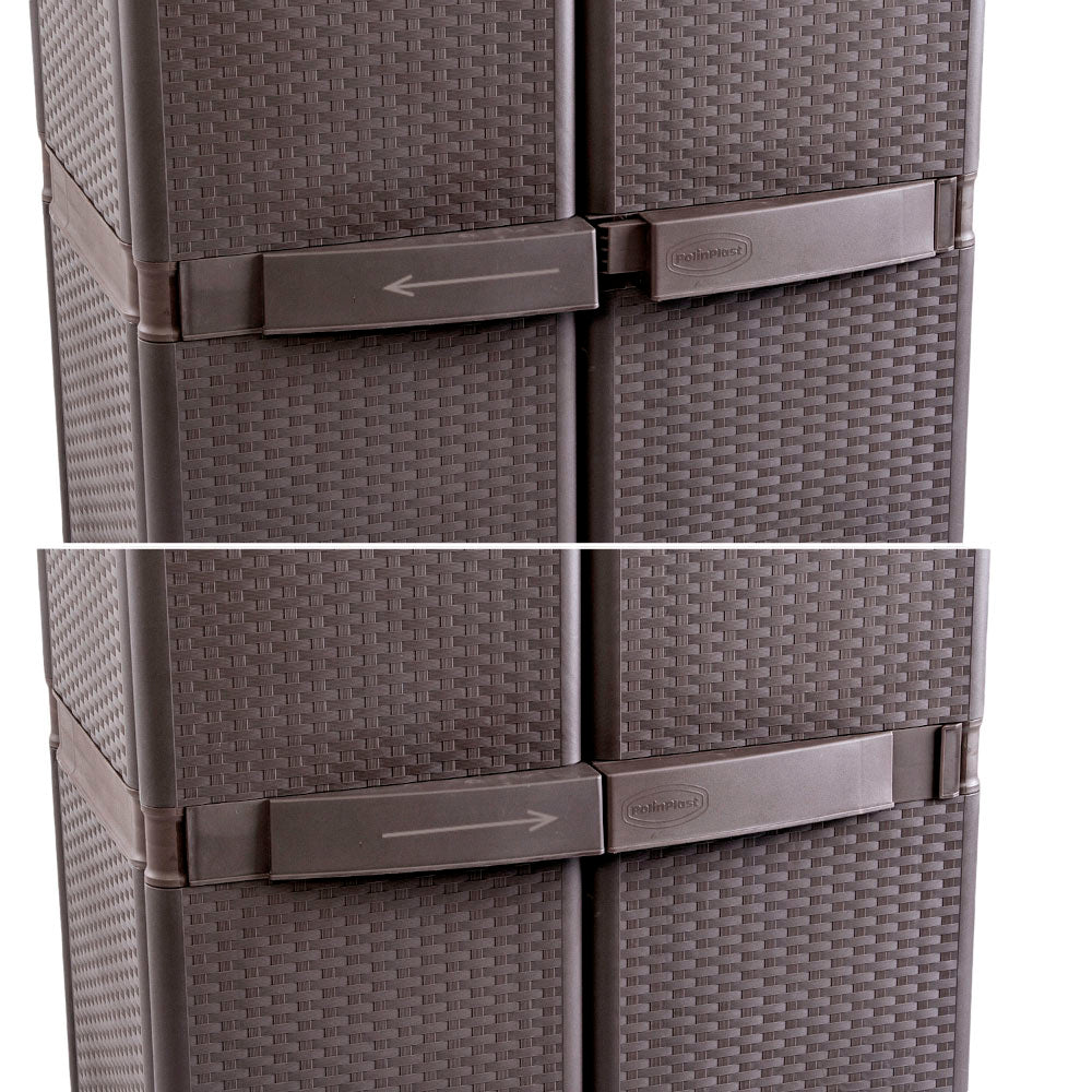 Armario Polinplast Mimbre / de Plástico - Marrón - Polinplast - Titan.com.pa - 7751772006600