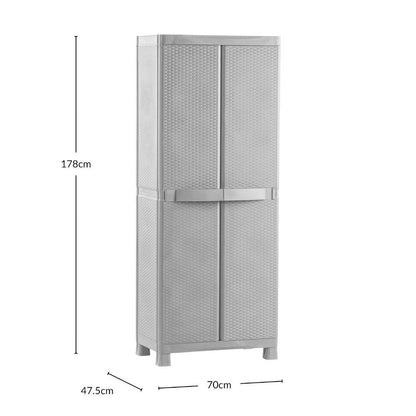 Armario Polinplast Mimbre / de Plástico - Taupe - Polinplast - Titan.com.pa - 2150109835367