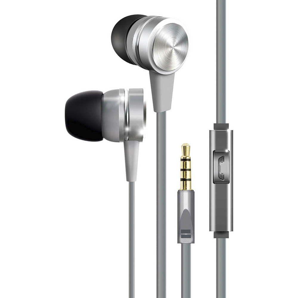 Audifonos Coby Metálico Gris