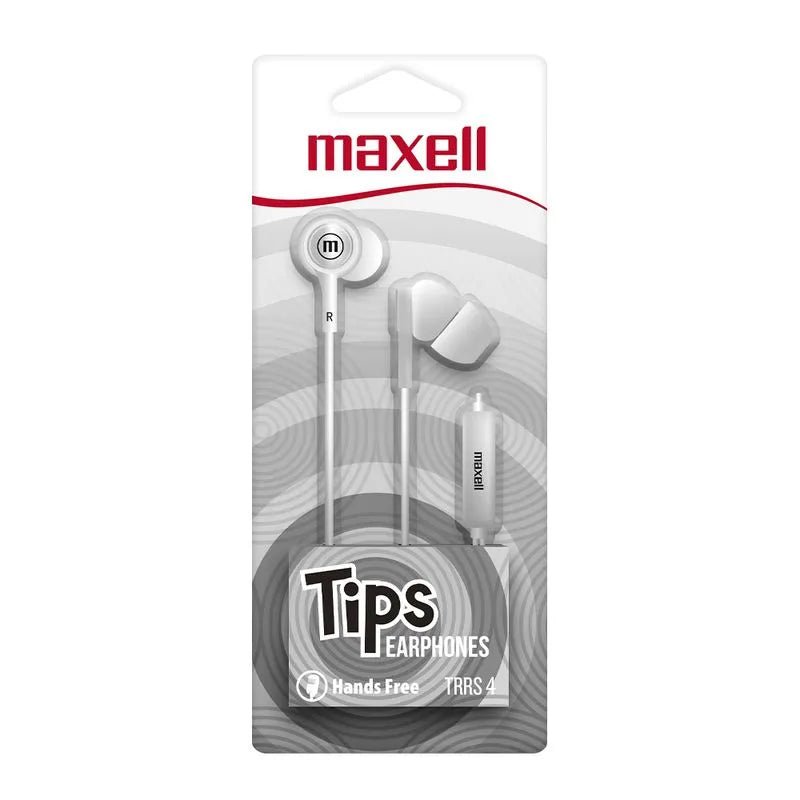 Audífonos Estéreo Maxell Básicos de Tapón de Silicona Blanco - Maxell - Titan.com.pa - 25215500404