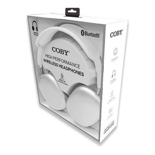 Audífonos Plegables Inalámbricos Coby Plateados