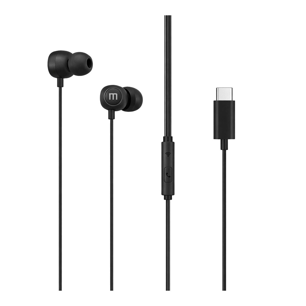 Audífonos Alámbricos Maxell Square USB-C Negro - MAXELL - 11016173