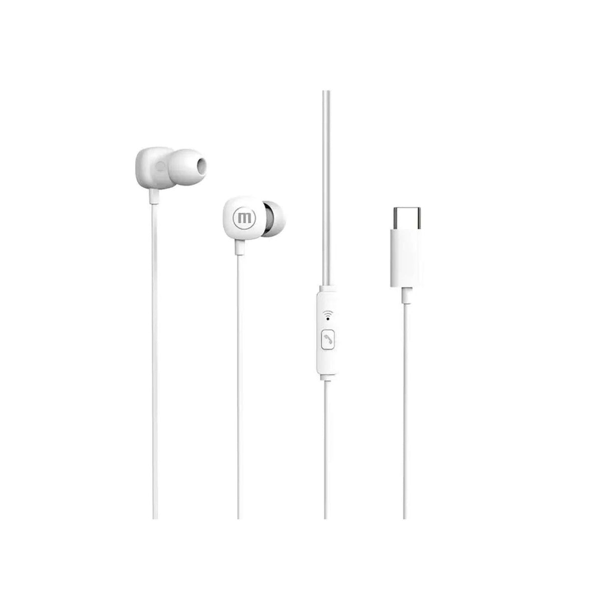 Audífonos Alámbricos Maxell Square USB-C Blanco - MAXELL - 11016174