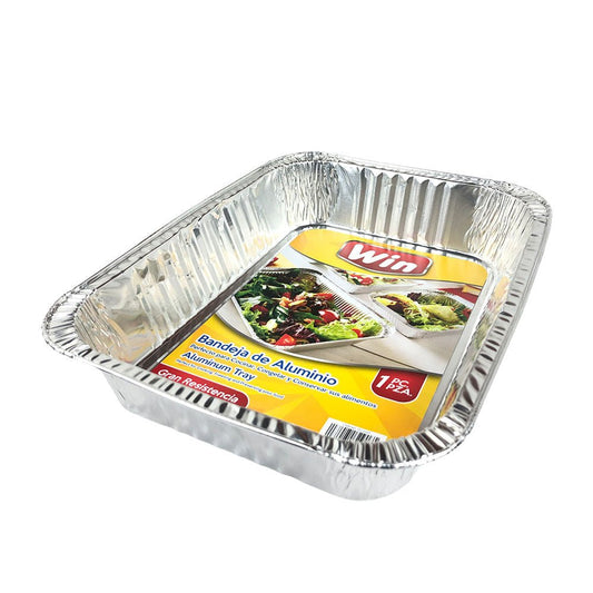 Bandeja de Aluminio Win Desechable 37 cm x 28 cm