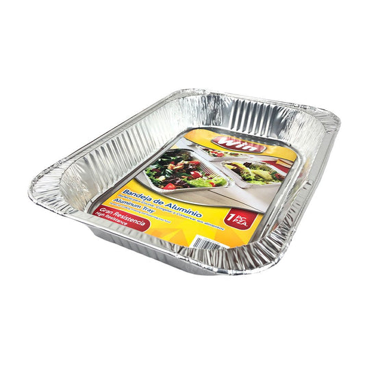 Bandeja de Aluminio Win Desechable 43 cm x 31 cm