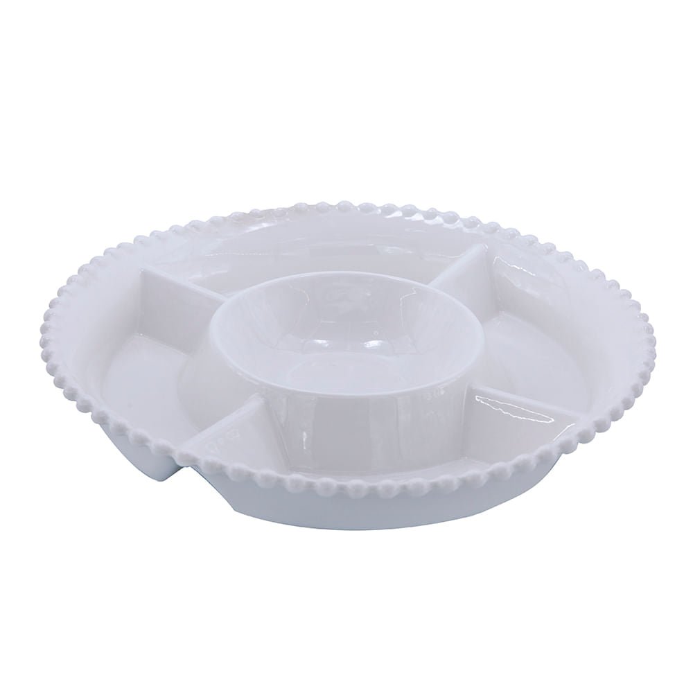 Bandeja De Porcelana Para Dips 5 Divisiones
