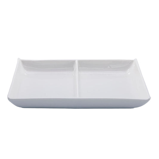 Bandeja De Porcelana Para Dips Home Elegance 2 Divisiones